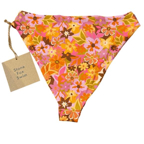 NWT Stone Fox Revolve Size Small SUMATRA Bikini BOTTOM RETRO POP CONCH TOP - Picture 7 of 13